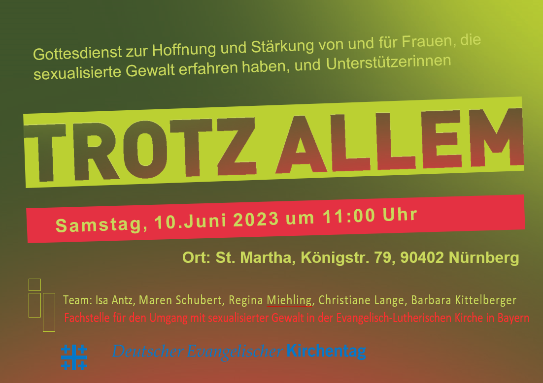 Einladungsplakat für den Trotz allem Gottesdienst